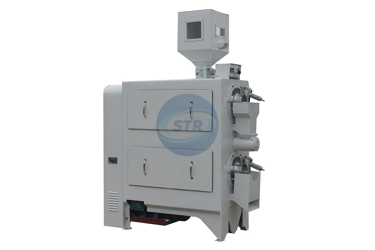 commercial mnj stacked iron roll rice whitener processing equipment detail view